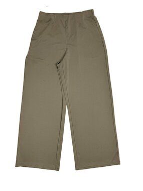 UNIQLO Elastic Waist Wide Leg Stretch Khaki Olive Green Pants Size M‎